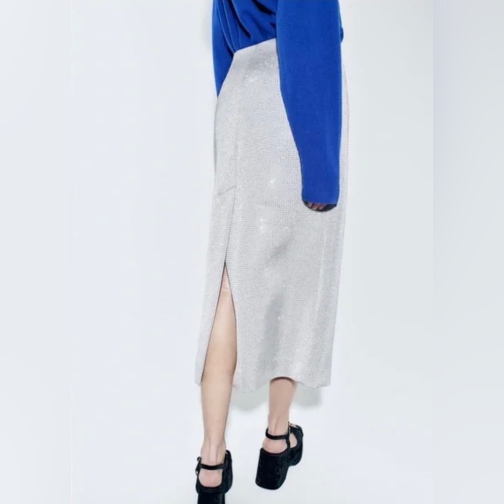 Zara Shiny Pencil Skirt ZW Collection - Picture 6 of 10